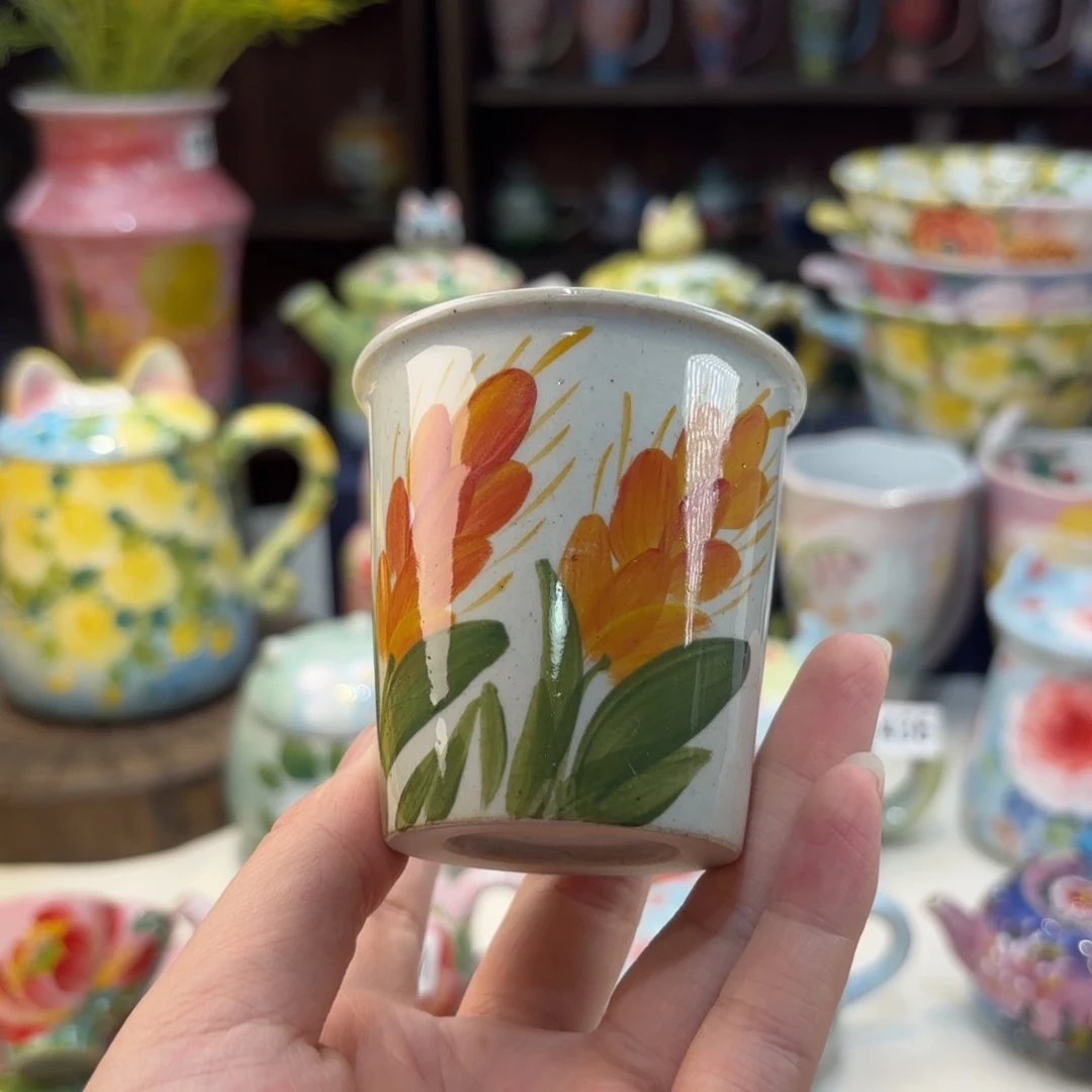 瓷片景德镇手绘高温釉下彩陶瓷茶具