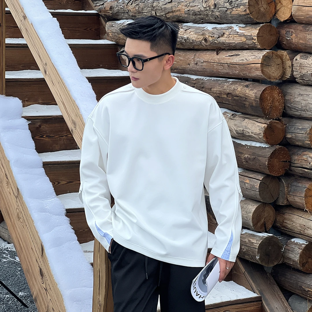 二十二号穿搭【cleanfit弯刀袖】小众设计款长袖T恤高级感男士卫衣