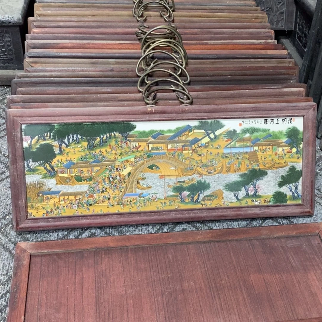 瓷片53*21 景德镇瓷板画柴窑烧制