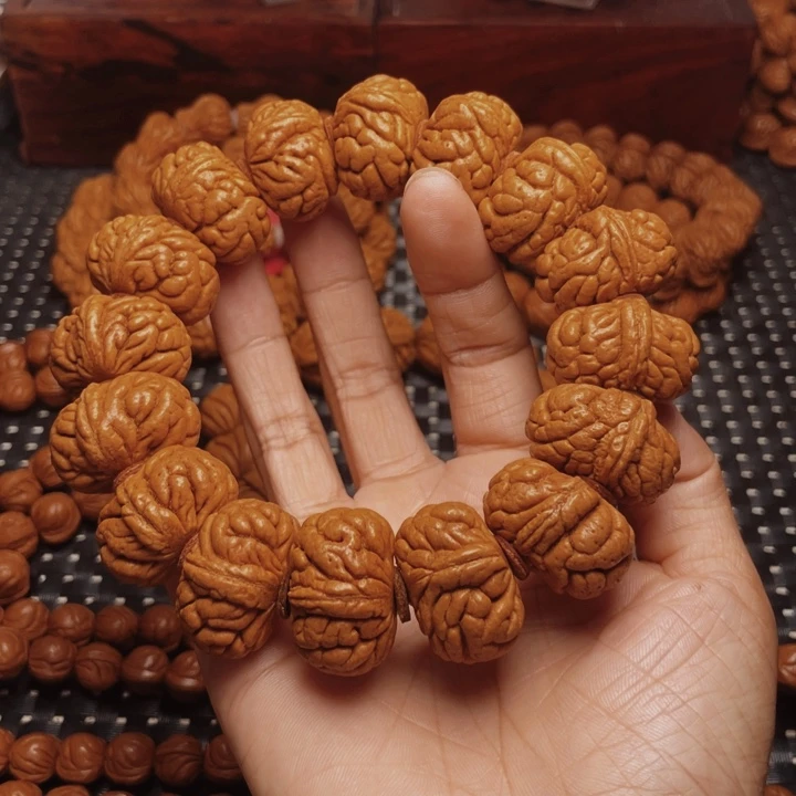 桃核手串龙纹桃核