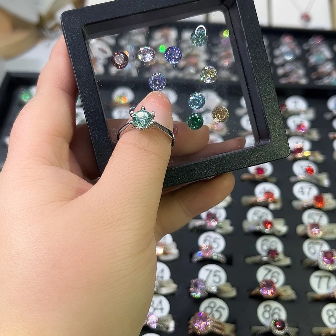 莫桑石非金属SH K白雪六爪一卡-18（换星空浅紫）