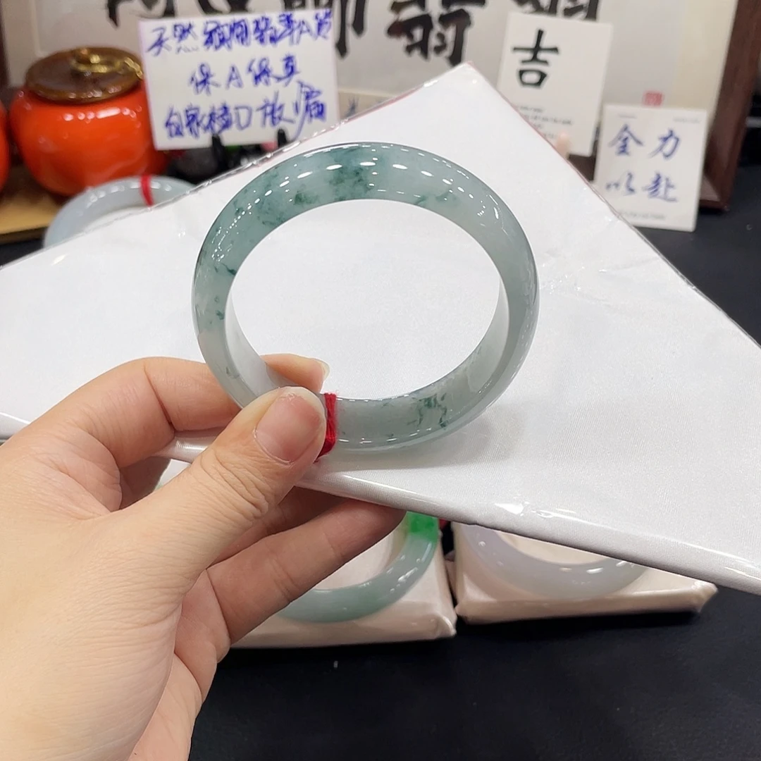 翡翠未镶嵌手镯天然缅甸A货翡翠手镯31