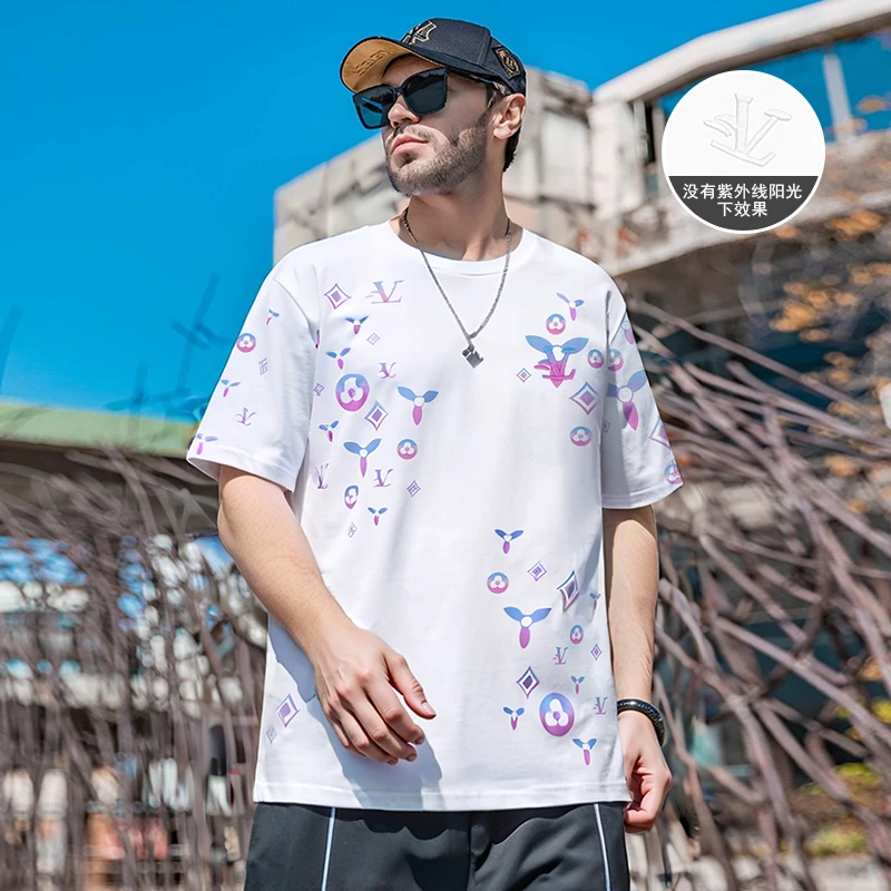 【字母V-T恤】夏季新品国潮时尚夏季短袖男女同款--T1970