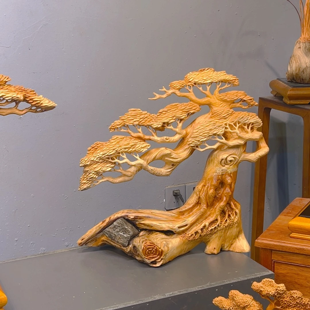 泰***牛柏木（崖柏）木雕艺术作品欣赏