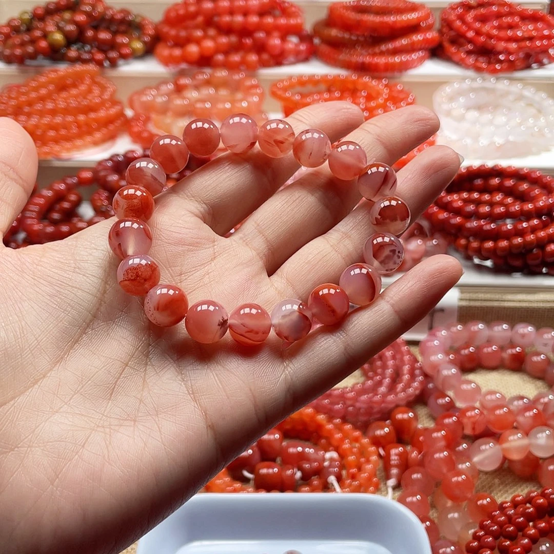 南红玛瑙未镶嵌手链