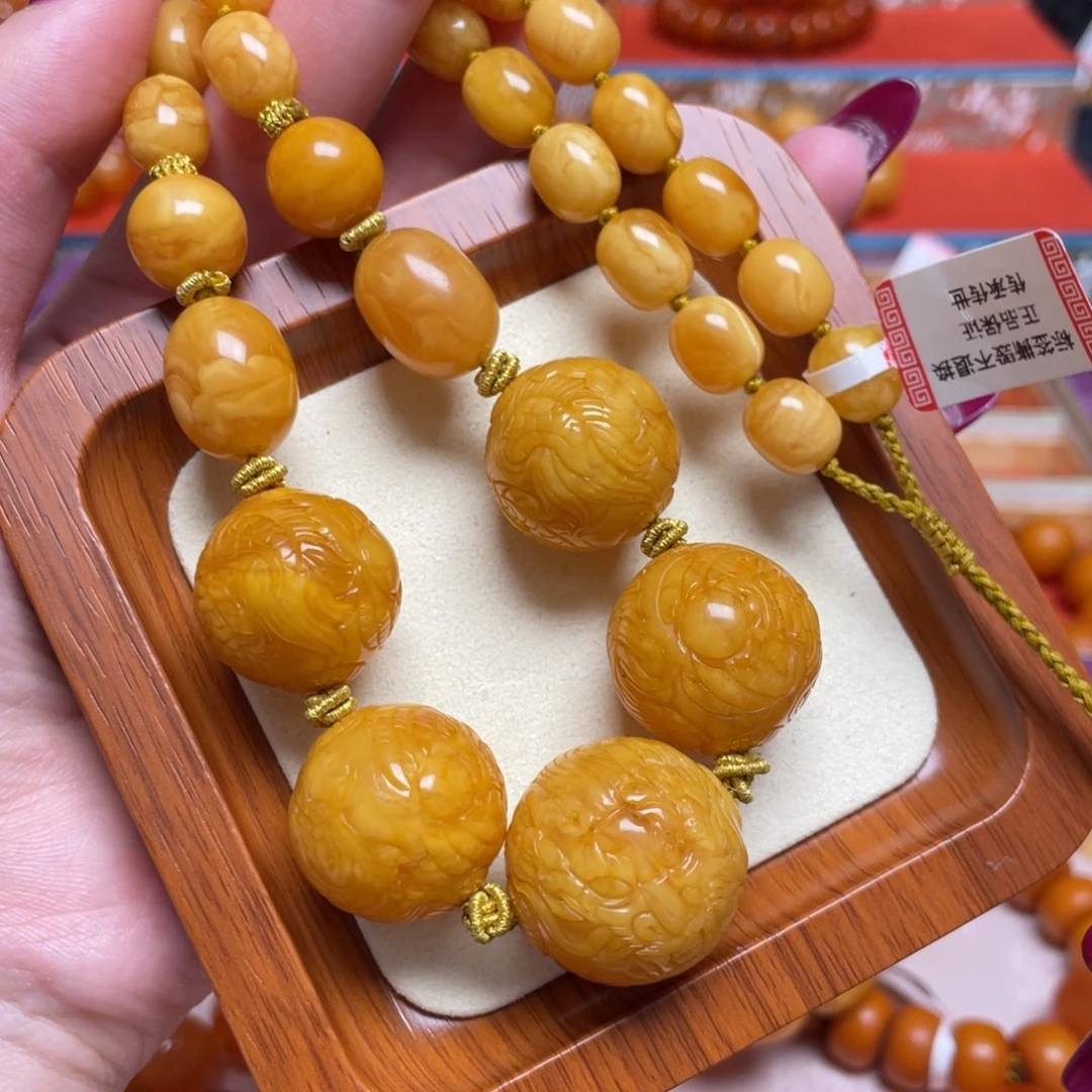 蜜蜡颈饰未镶嵌项链