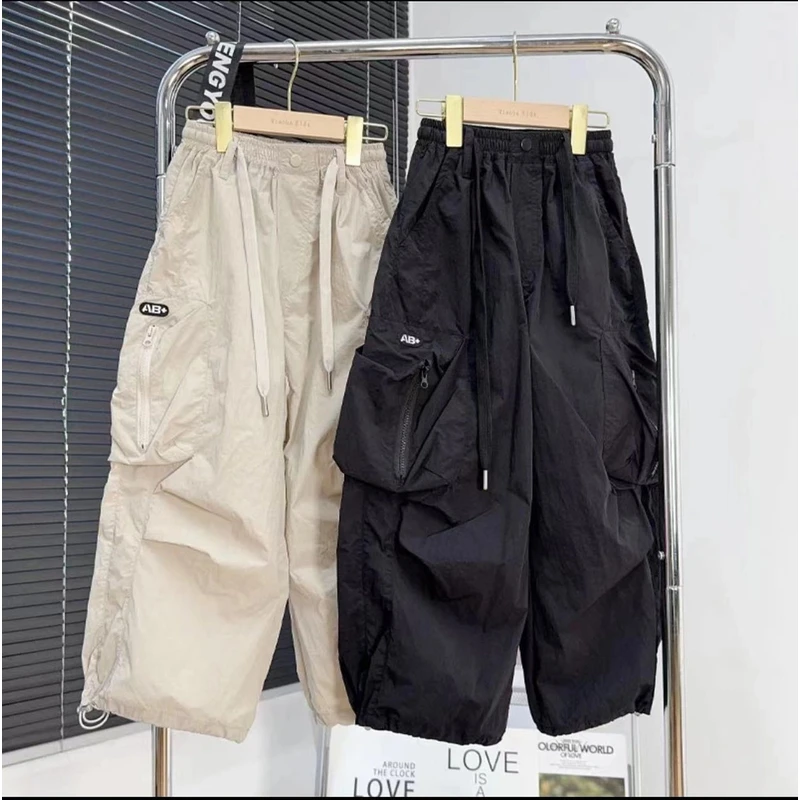 男童薄款裤子夏季中大童工装裤韩版儿童休闲速干裤男孩宽松防蚊裤