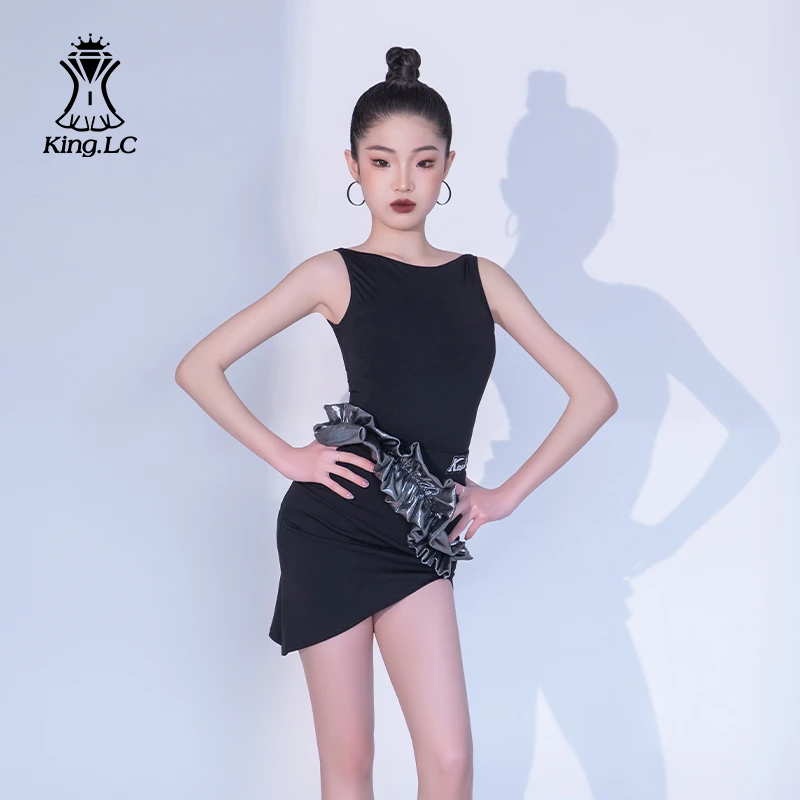 鹏翼之美少儿拉丁舞服练功2025新款儿童春夏女童练功服KS25387X