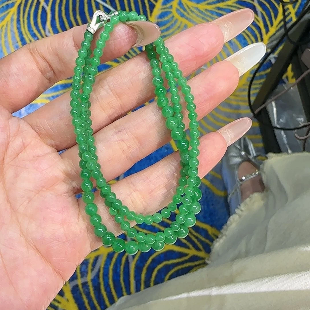【闪购商品】颈饰18K金镶嵌翡翠纪*天然缅甸A货翡翠