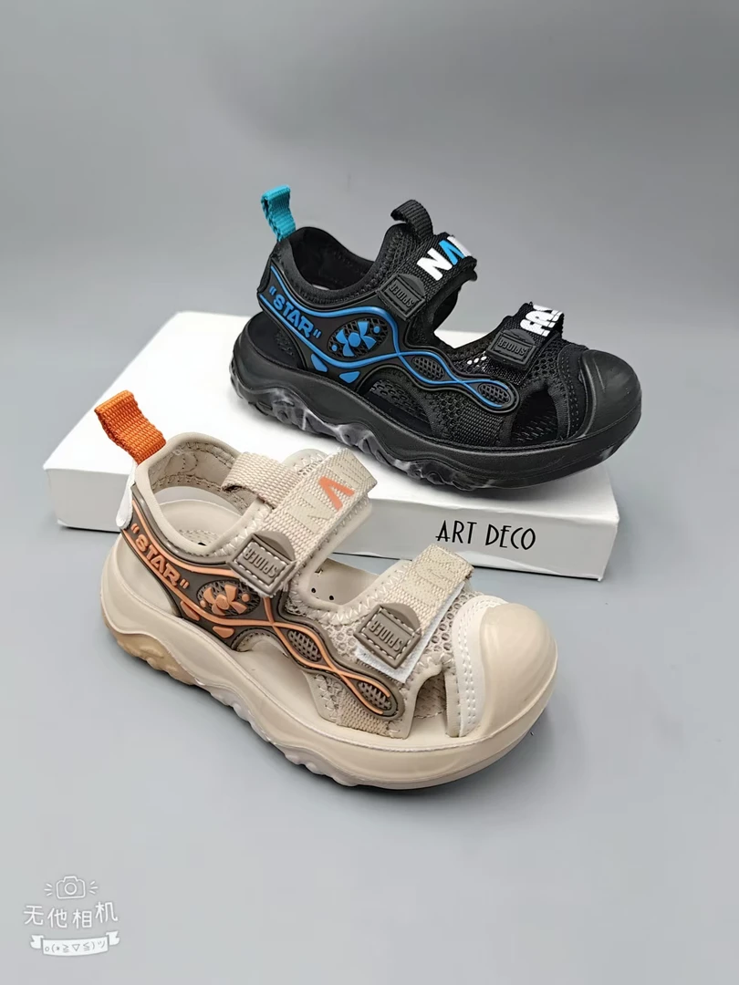 沙滩鞋休闲夏季魔术贴车缝线凉鞋包头2481A