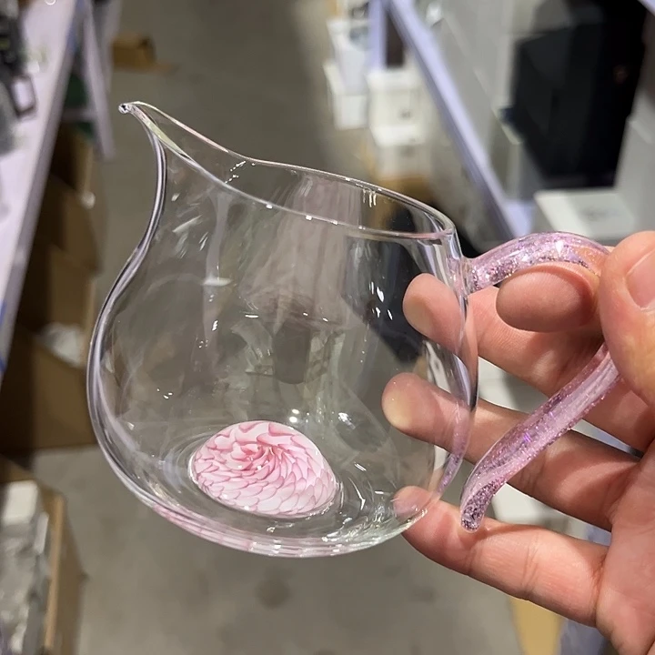 玉见 粉金粉凤尾公道杯
