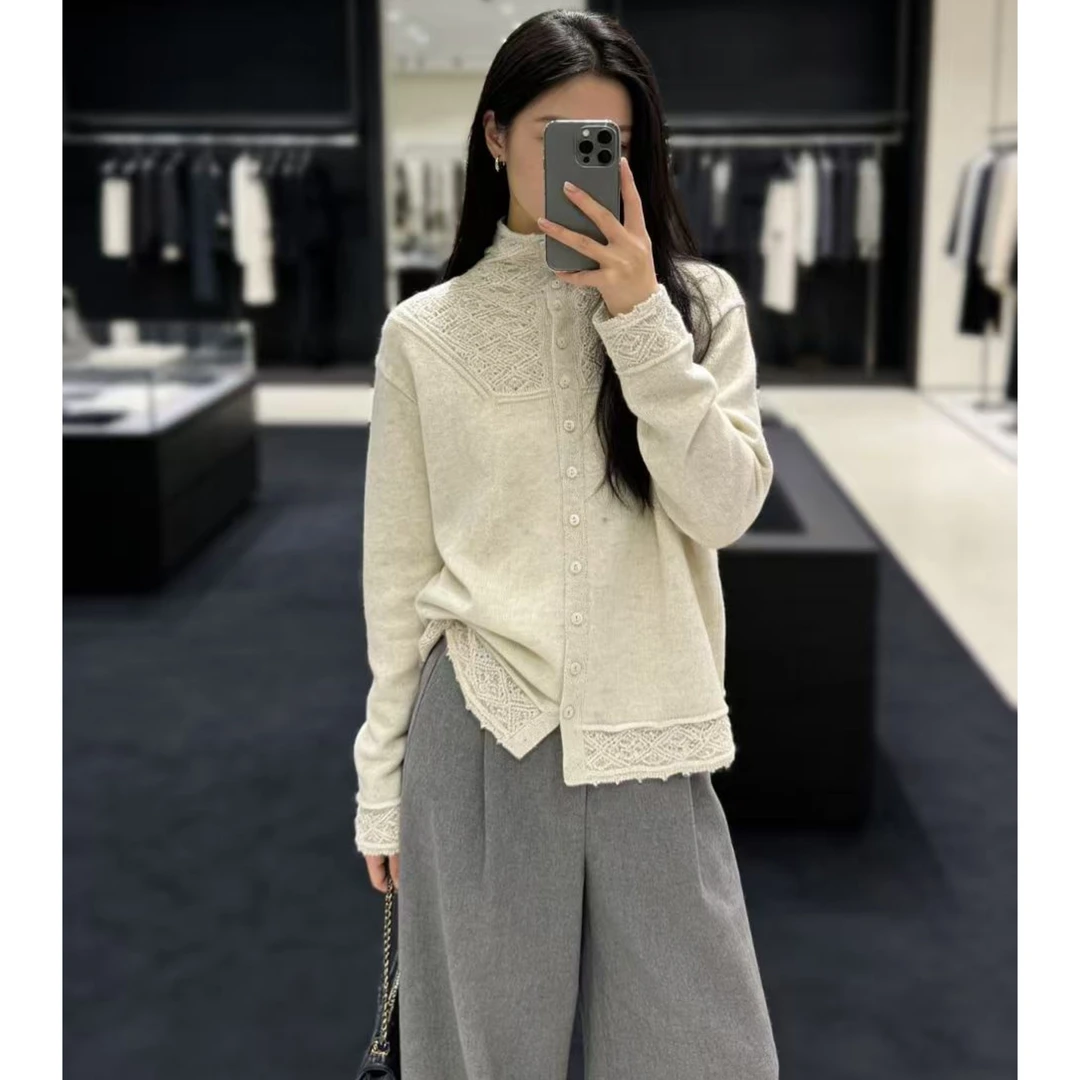 勿机洗！胸100-160长53（部分无三标介意勿拍）高级感羊毛衫HH 5148