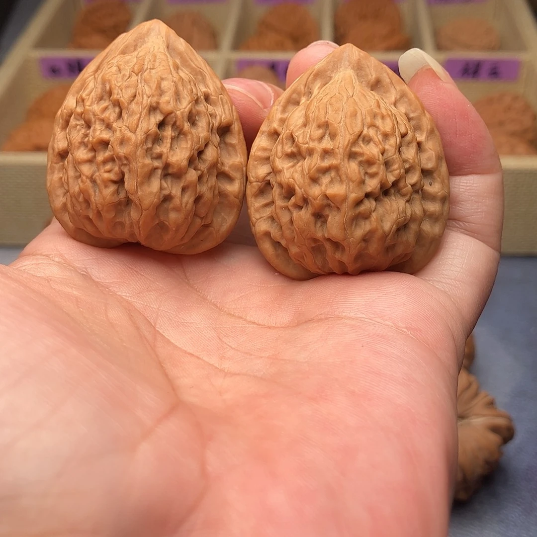 把件文玩核桃野生紫荆关玉鸡36（头货精品