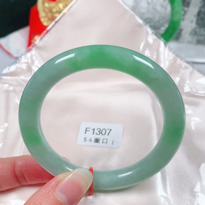未镶嵌手镯翡翠  编号F1307 圆条54