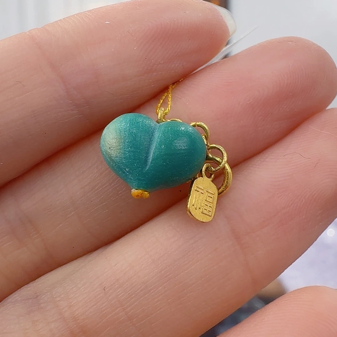 绿松石18K金镶嵌珠宝奇石