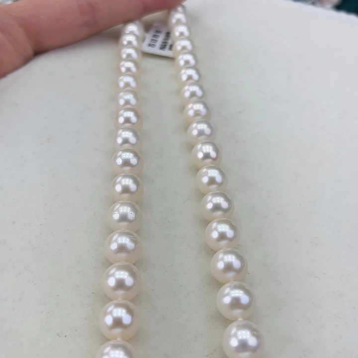 淡水珍珠颈饰银S925镶嵌卡10炫彩高品