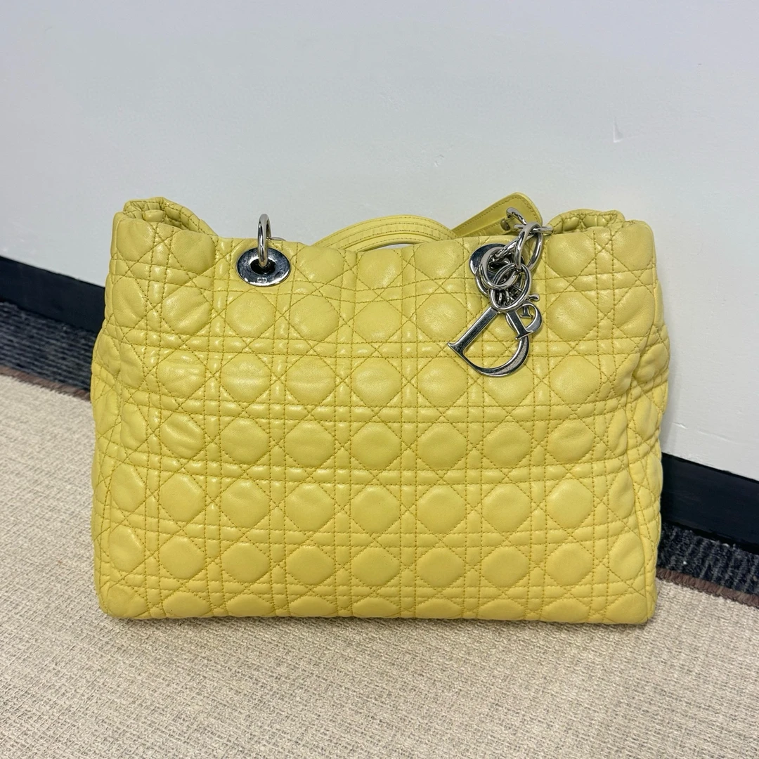 95新 DIOR/迪奥 dior小鸡黄托特手提包