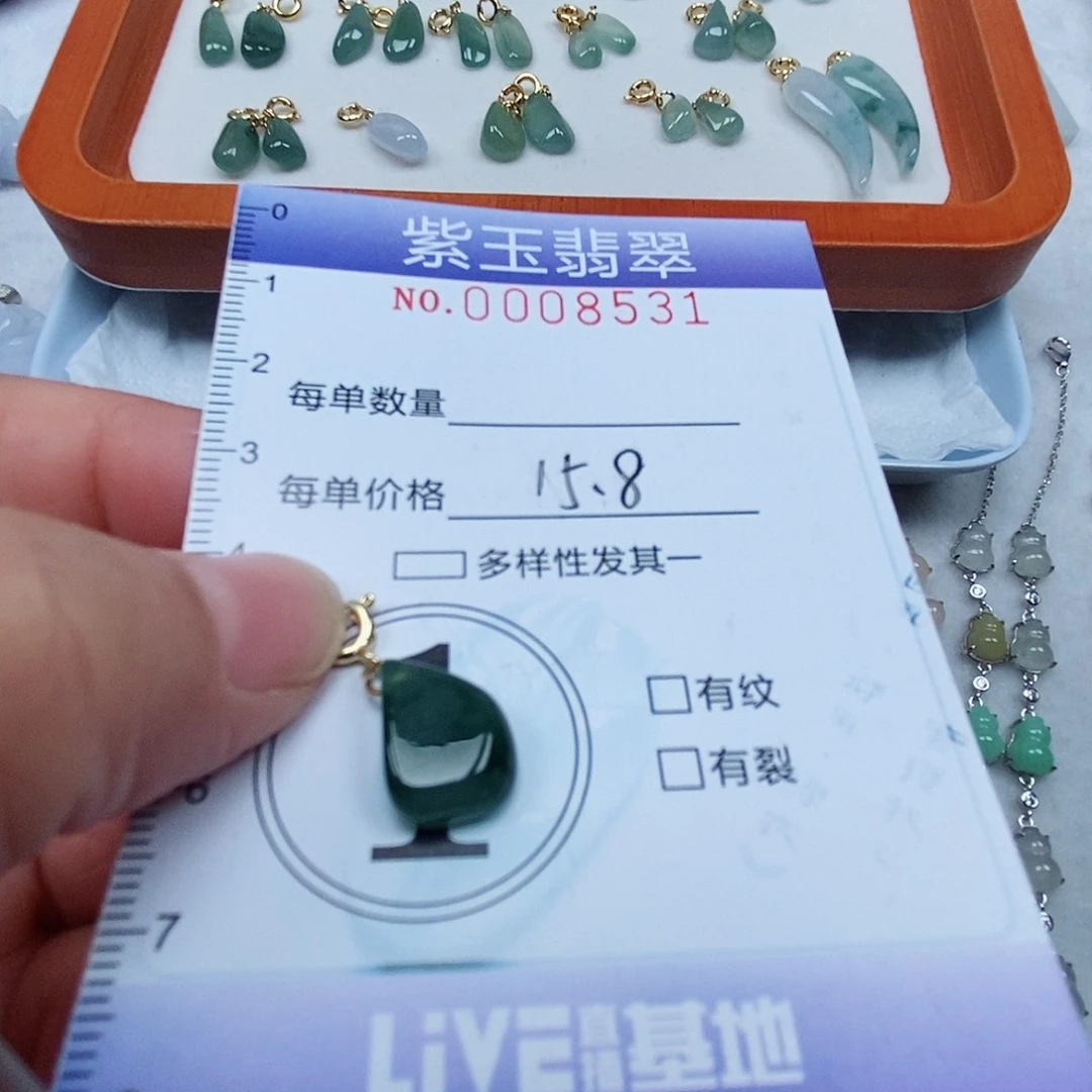 颈饰未镶嵌翡翠冰透随行
