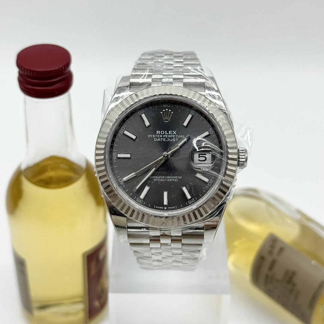 99新 Rolex/劳力士 日志型 自动上链 精钢+白金 41mm 24全