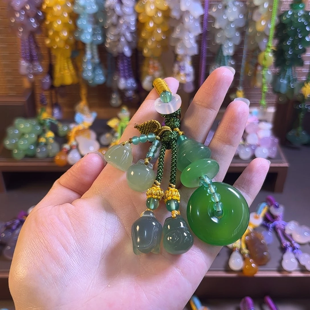 玛瑙/玉髓未镶嵌车挂钥匙扣