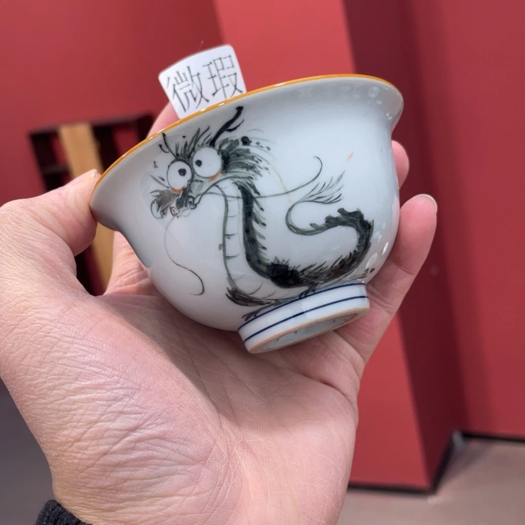 釉下手绘茶具微瑕直播间