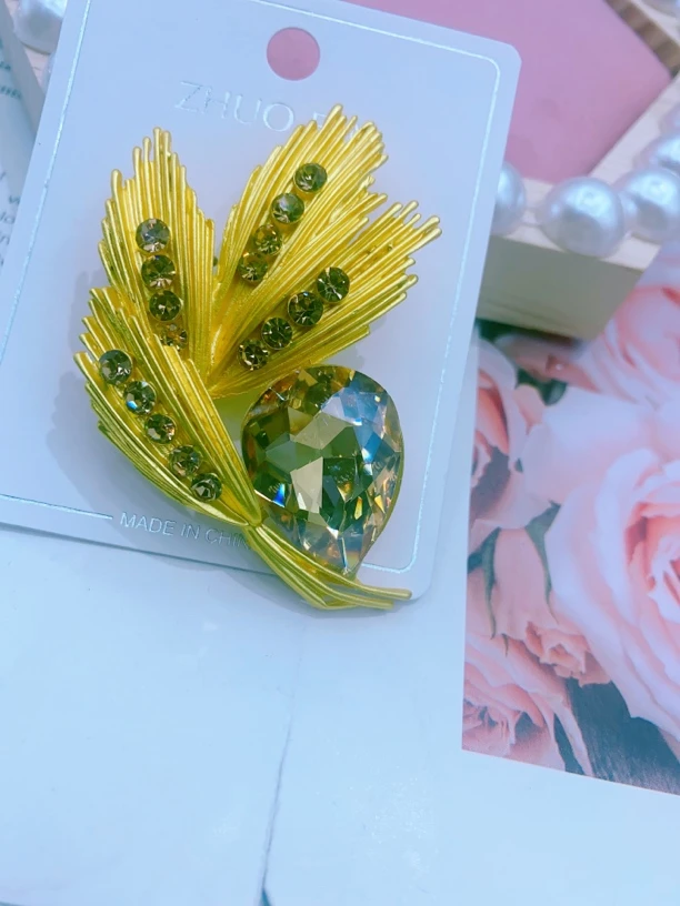 合金玻璃胸针 妈妈款胸针 粉丝福利