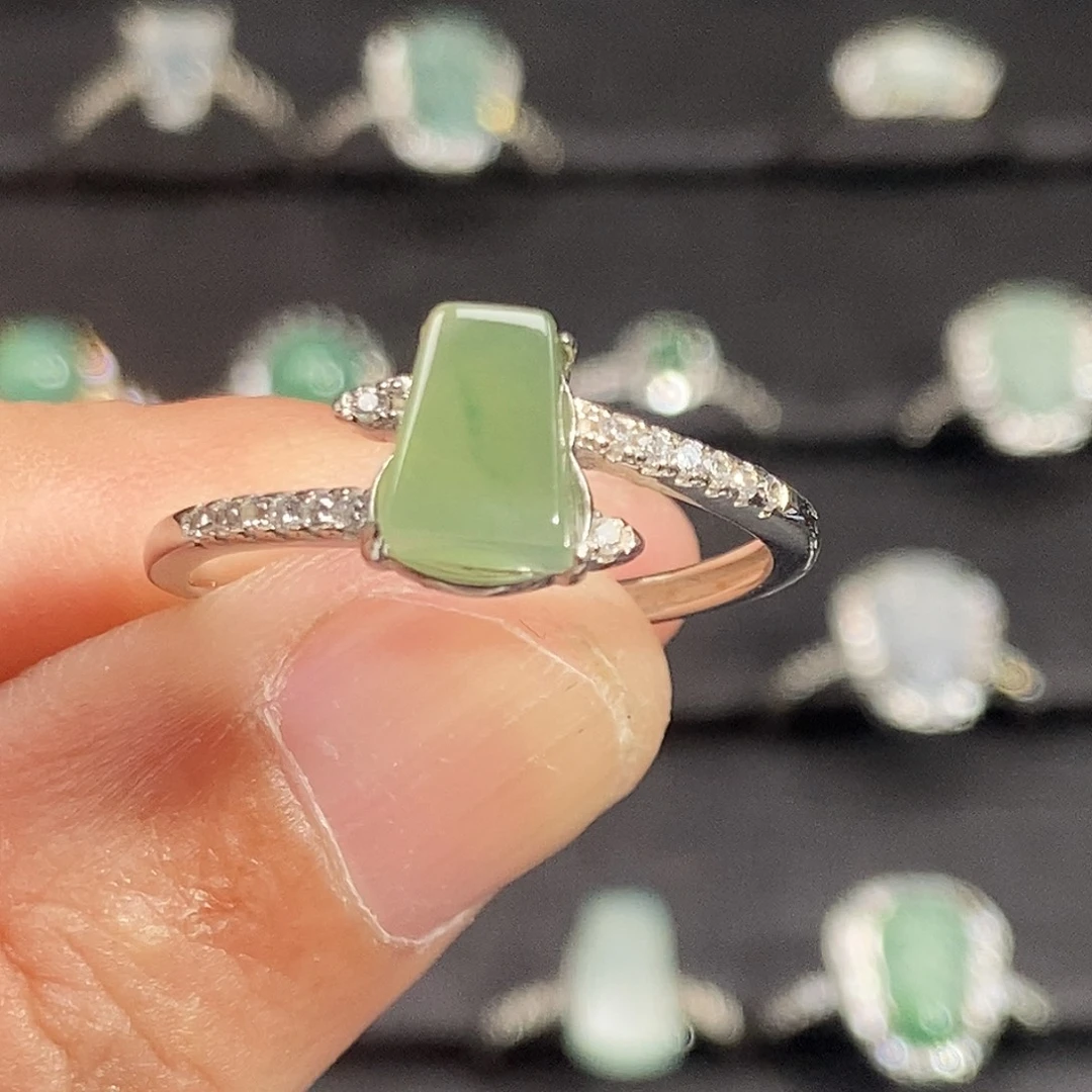 翡翠银S925镶嵌戒指