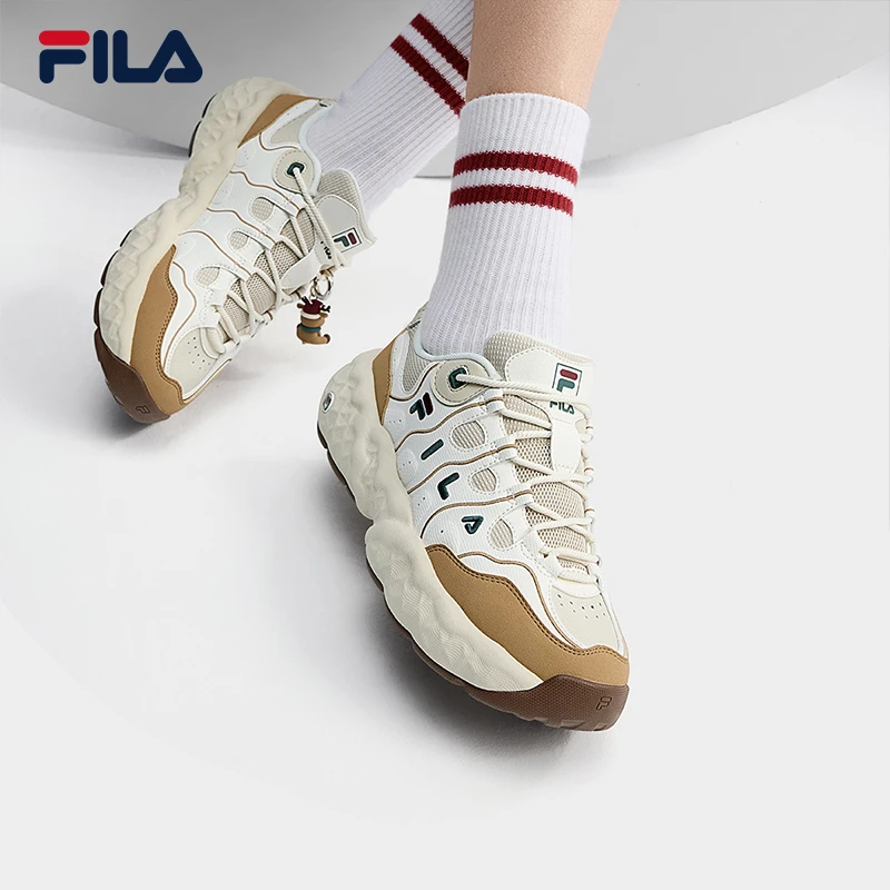 斐乐【圣诞松饼鞋】情侣冬季新款软底休闲增高老爹鞋F12W611132F