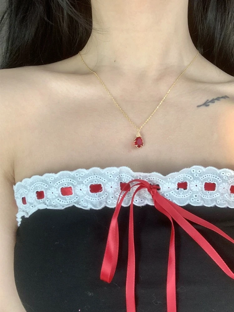 合金项链 STWG原创设计进口石英石高级感锁骨链轻奢气质925银项链