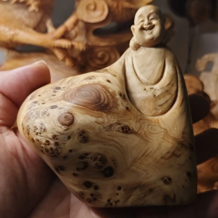 柏木（崖柏）榴疤乐乐摆件