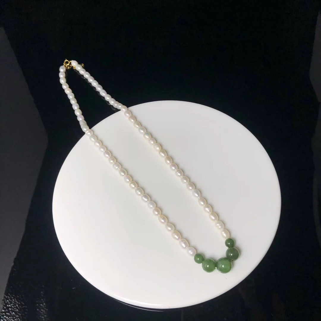 淡水珍珠DIY项链约5mm+ (多样性发一件)LHZB112