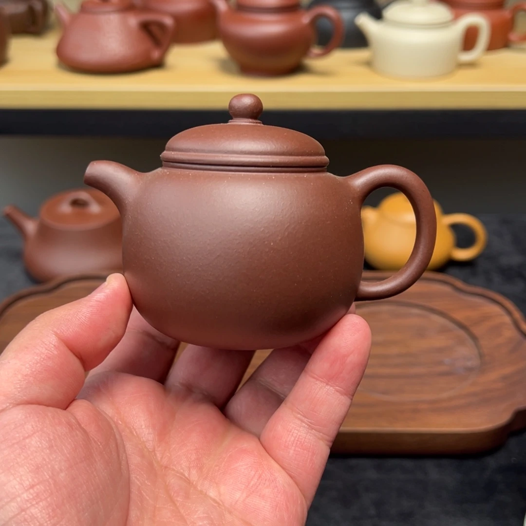 紫砂茶壶150cc老紫泥匏尊
