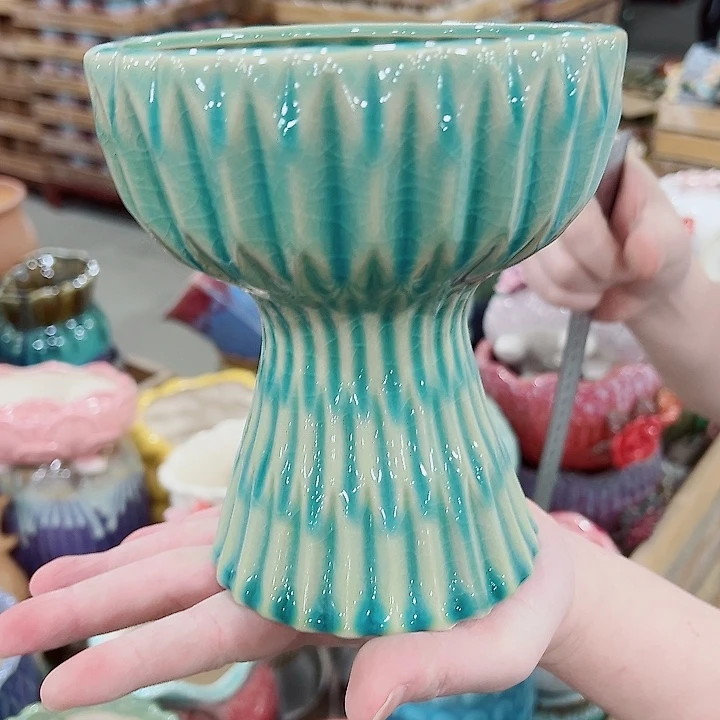 有孔，凑单福利满10元发货陶瓷多肉花盆！