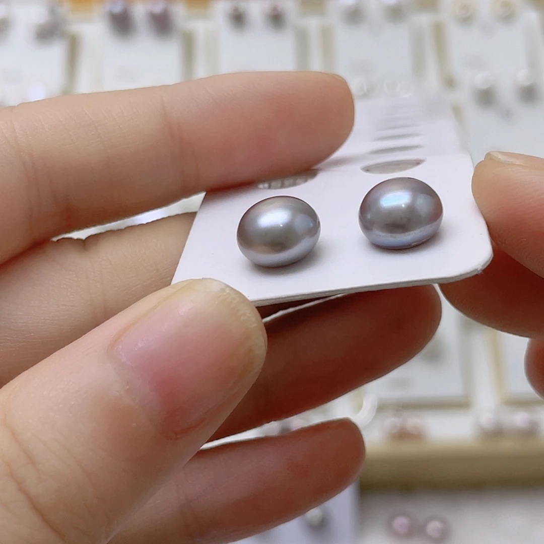 ****昕银S925镶嵌淡水珍珠耳饰