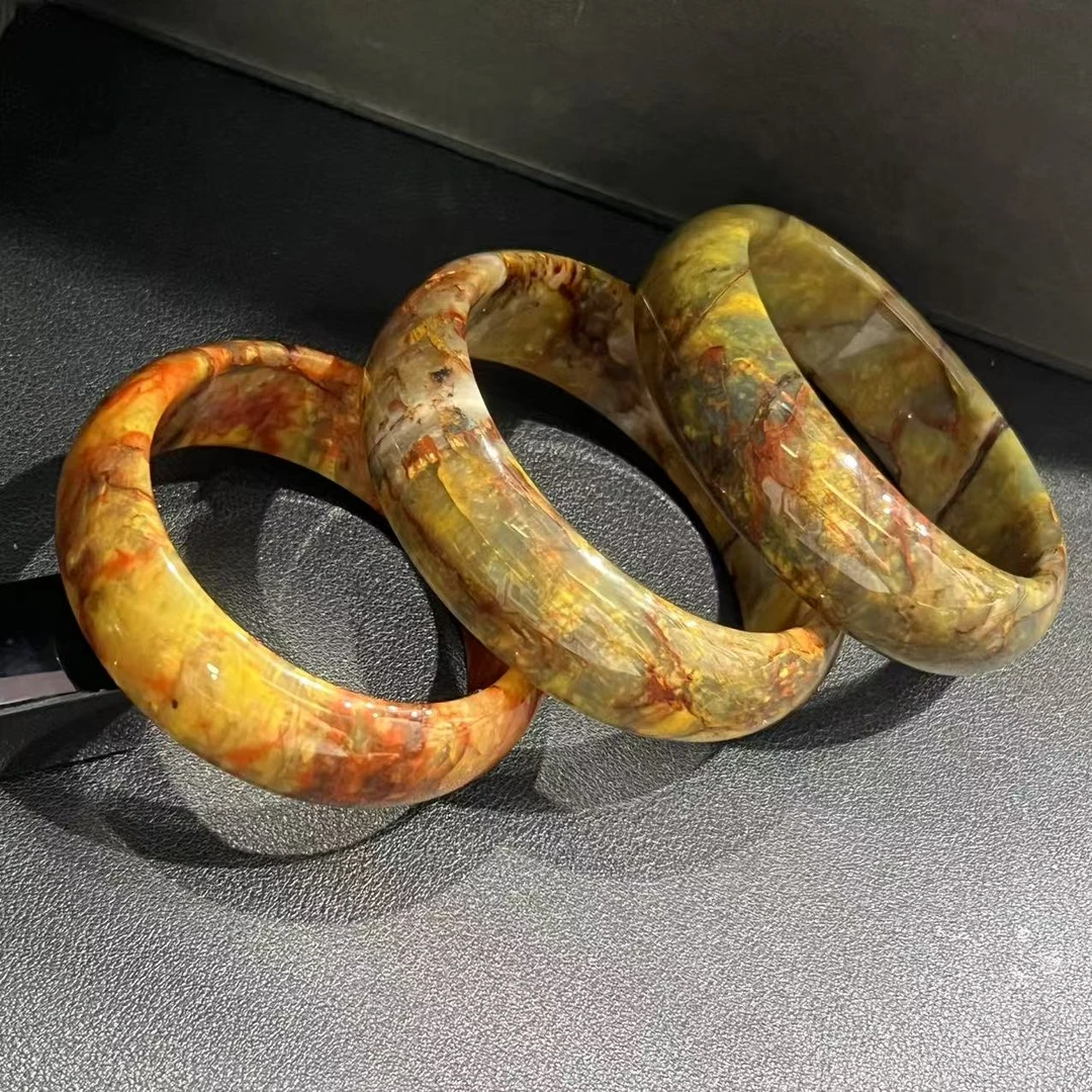 面面来财珠宝C3599大轮胎-六彩明珠木变奇石手镯-盒多样性发其一