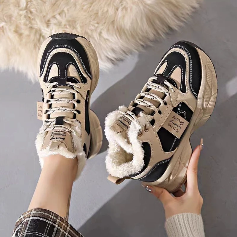 【新疆包邮】24年冬季欧星新款大棉超软防滑厚底老爹鞋Q602