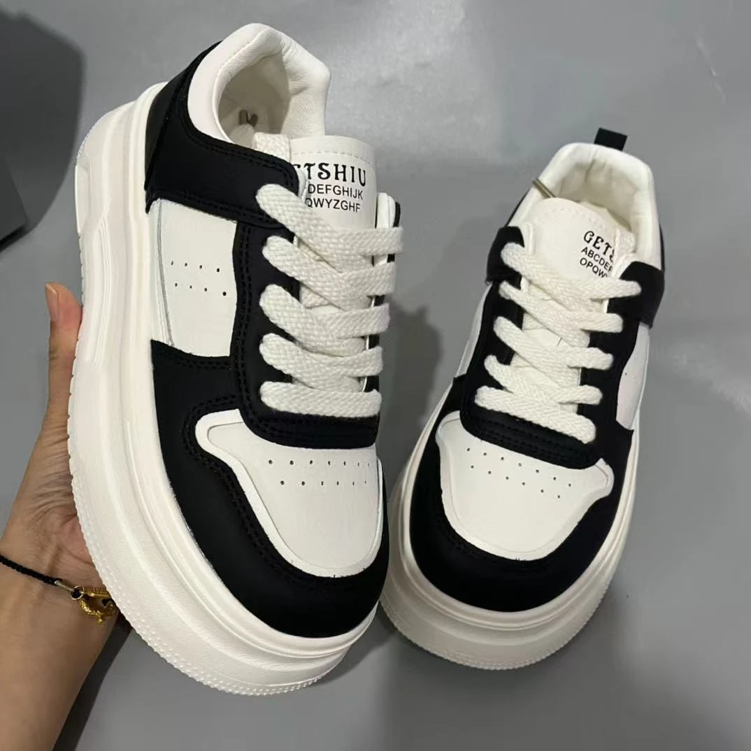 鞋时尚百搭真皮春季潮流厚底ins韩版x116