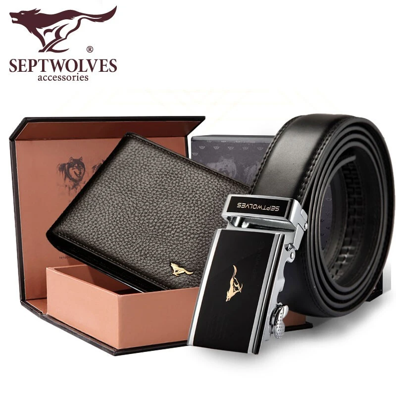 七匹狼男士钱包皮带真皮短款钱夹票夹礼盒装送情人节礼物男友老公