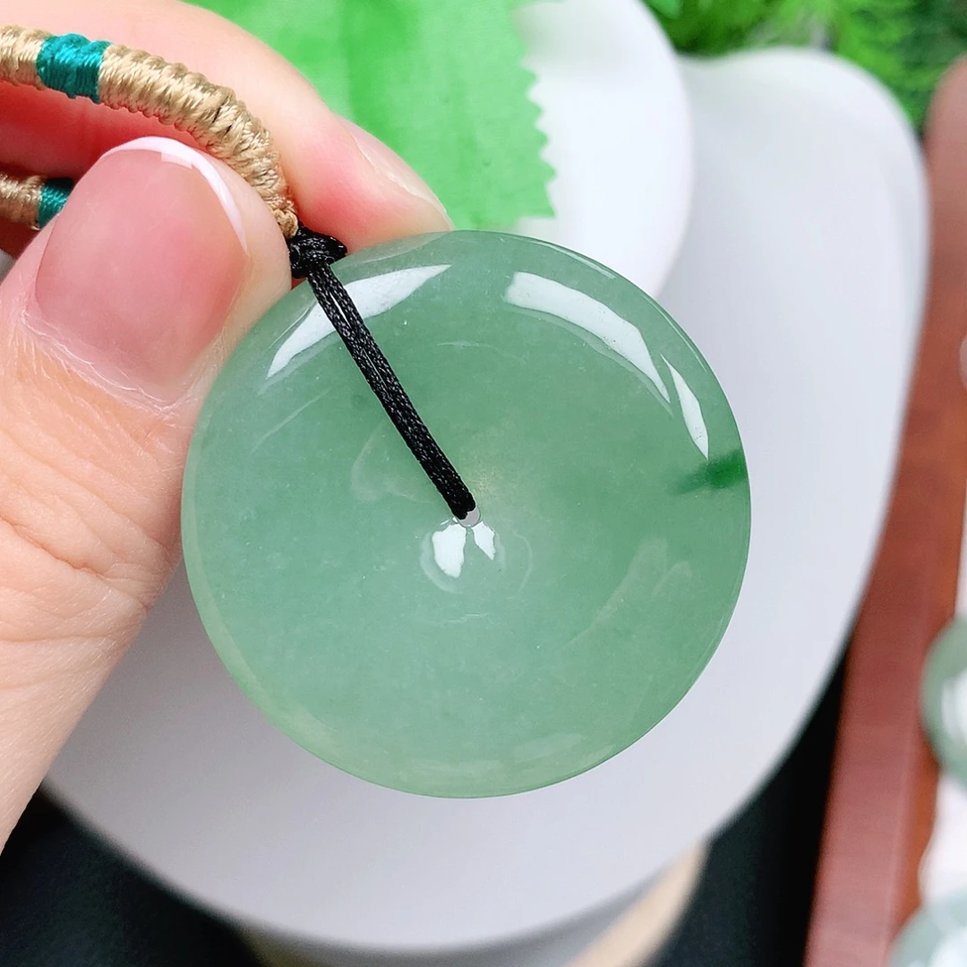 翡翠未镶嵌颈饰平安36.9-5.6