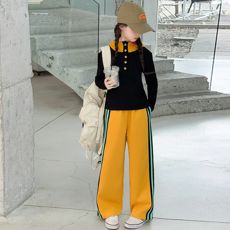 女童春季运动套装2025新款洋气6-12岁15岁休闲春秋款韩版两件套潮