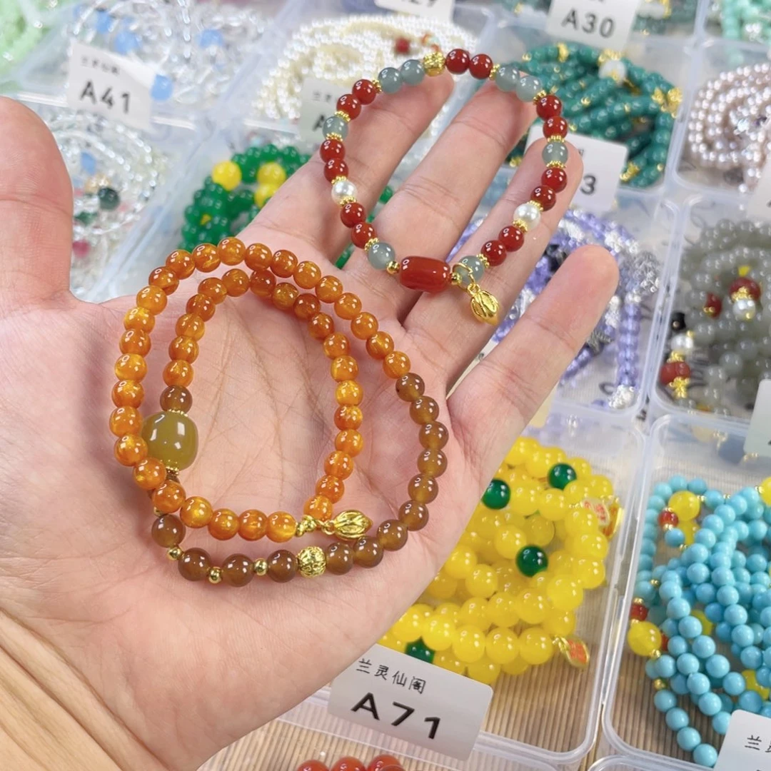 玛瑙手饰银S925镀金镶嵌