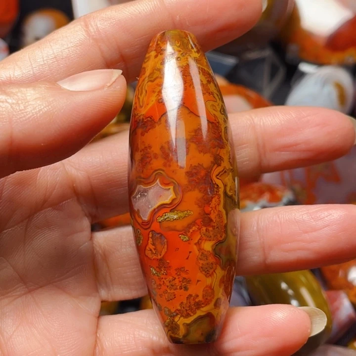 未镶嵌吊坠(不含链)玛瑙/玉髓先***橙