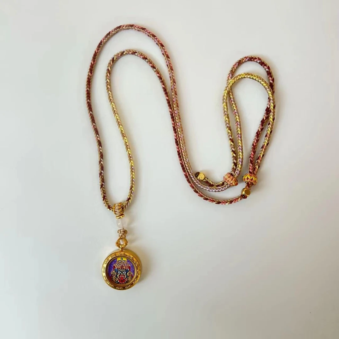 非金属涤纶项链 唐卡项链-扎基拉姆-双面手工项链（72cm）C-33046