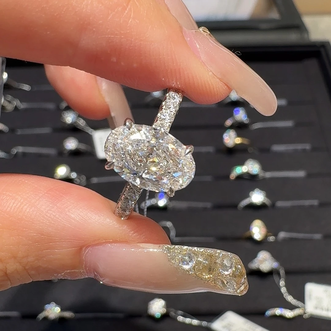 合成钻石铂Pt950镶嵌