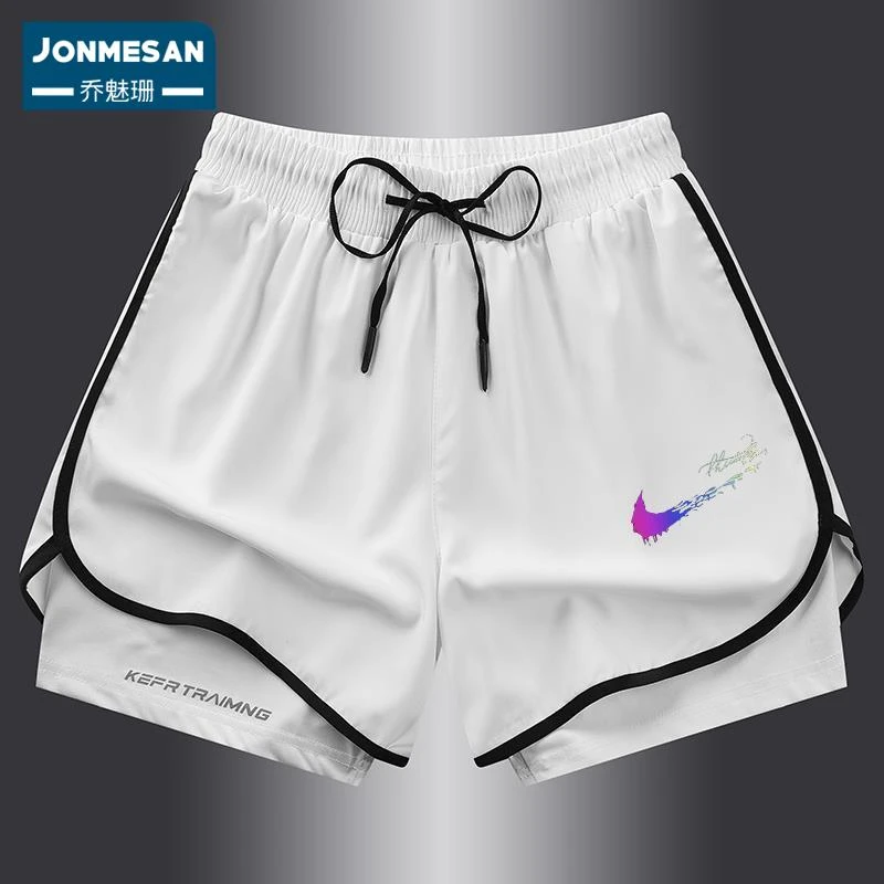 高端运动短裤男情侣款夏季2025新款跑步专用冰丝速干裤三分裤子