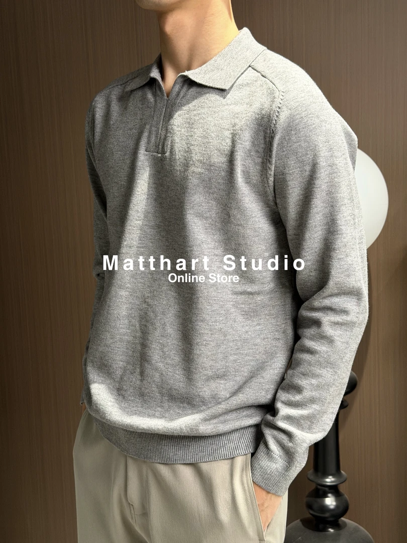 Matthart 秋冬季莫代尔混纺针织衫 简约老钱长袖打底衫