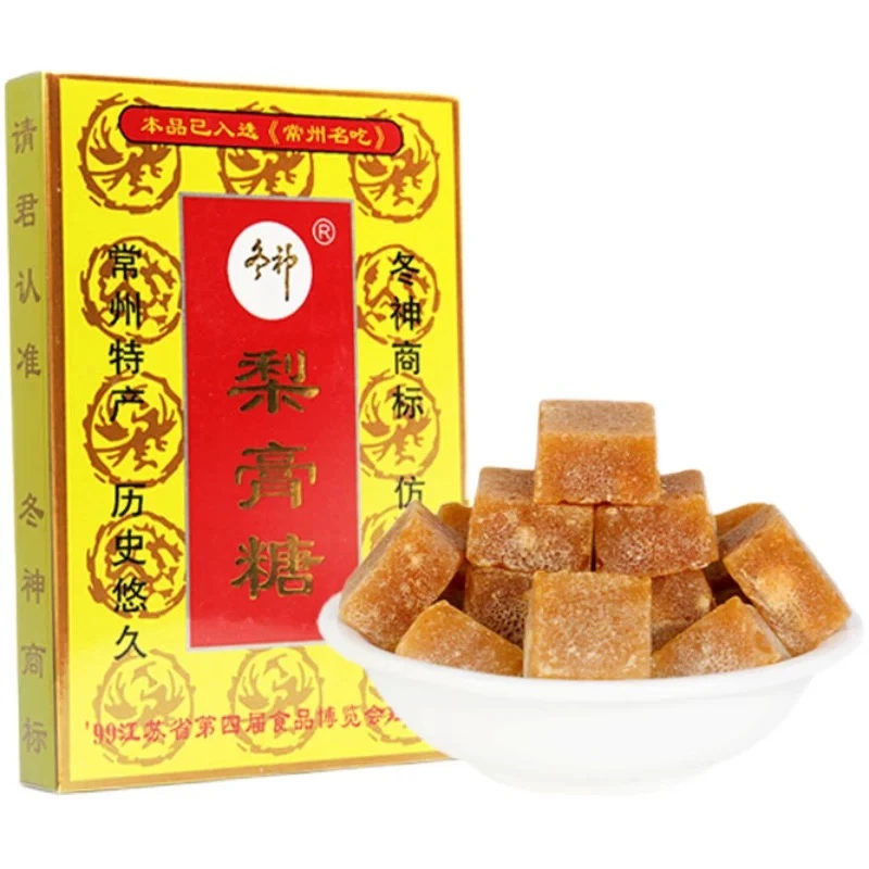 常州非遗 条形传统梨膏糖成人适用清凉润嗓盒装