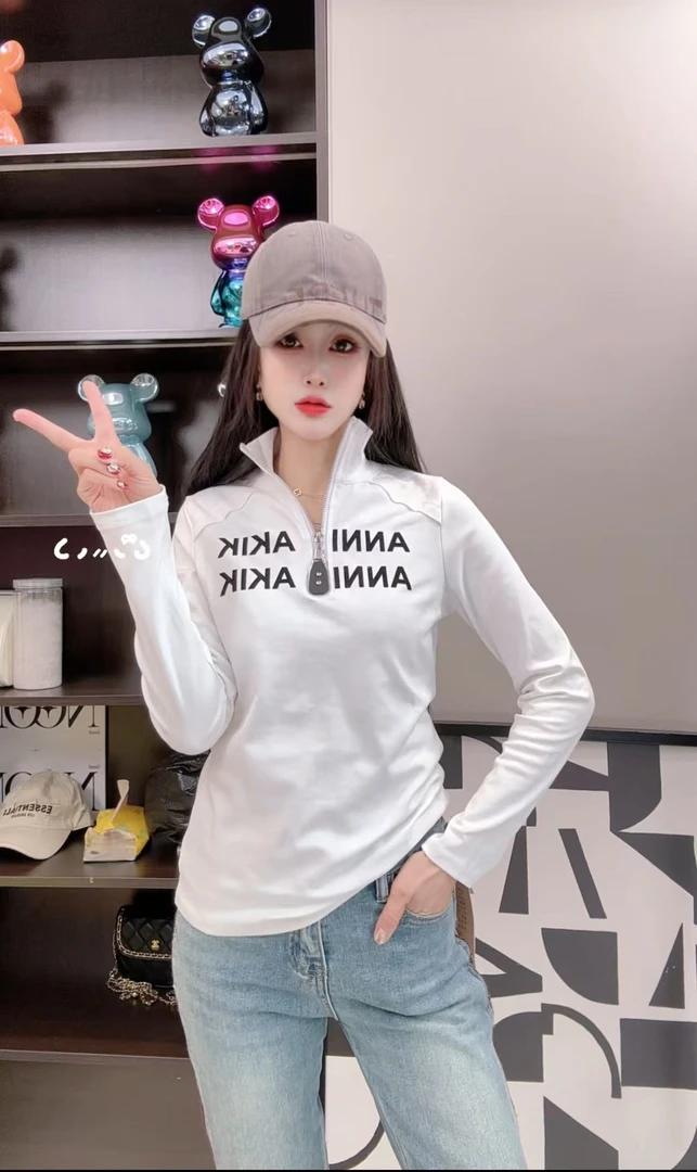 2024秋冬新款设计感韩版气质时尚小众修身小上衣长袖T