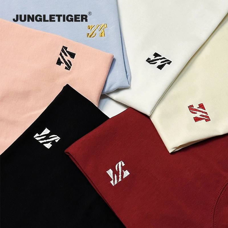 丛林老虎设计感字母刺绣重磅t恤短袖男2024夏季百搭学生纯棉半袖