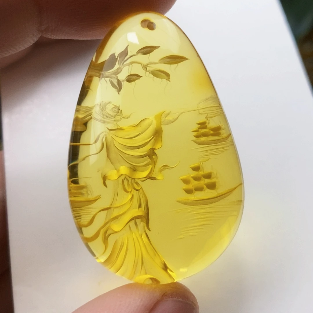 【闪购商品】金珀吊坠(不含链)未镶嵌